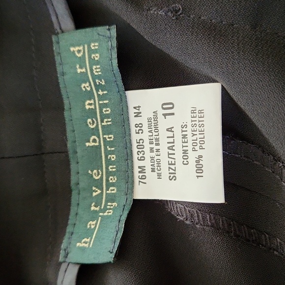NWT Harve Bernard Women's Black Dress Cuffed Slacks size 10 - Picture 5 of 5